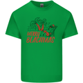 Merry Beachmas Funny Summer Santa Claus Mens Cotton T-Shirt Tee Top Irish Green