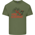 Merry Beachmas Funny Summer Santa Claus Mens Cotton T-Shirt Tee Top Military Green