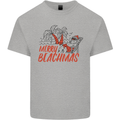 Merry Beachmas Funny Summer Santa Claus Mens Cotton T-Shirt Tee Top Sports Grey