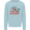Merry Beachmas Funny Summer Santa Claus Mens Sweatshirt Jumper Light Blue