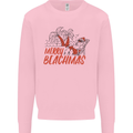 Merry Beachmas Funny Summer Santa Claus Mens Sweatshirt Jumper Light Pink