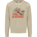 Merry Beachmas Funny Summer Santa Claus Mens Sweatshirt Jumper Sand