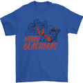 Merry Beachmas Funny Summer Santa Claus Mens T-Shirt 100% Cotton Royal Blue