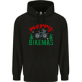 Merry Bikemass Funny Cycling Bicycle Xmas Bike Childrens Kids Hoodie Black
