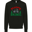 Merry Bikemass Funny Cycling Bicycle Xmas Bike Kids Sweatshirt Jumper Black
