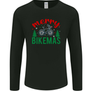 Merry Bikemass Funny Cycling Bicycle Xmas Bike Mens Long Sleeve T-Shirt Black