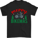 Merry Bikemass Funny Cycling Bicycle Xmas Bike Mens T-Shirt 100% Cotton Black