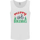 Merry Bikemass Funny Cycling Bicycle Xmas Bike Mens Vest Tank Top White