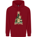Merry Catmas Funny Cats Forming Xmas Tree Childrens Kids Hoodie Red