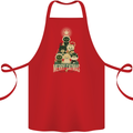 Merry Catmas Funny Cats Forming Xmas Tree Cotton Apron 100% Organic Red