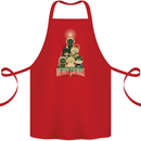 Merry Catmas Funny Cats Forming Xmas Tree Cotton Apron 100% Organic Red