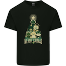 Merry Catmas Funny Cats Forming Xmas Tree Kids T-Shirt Childrens Black