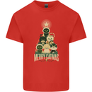 Merry Catmas Funny Cats Forming Xmas Tree Kids T-Shirt Childrens Red