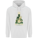 Merry Catmas Funny Cats Forming Xmas Tree Mens 80% Cotton Hoodie White