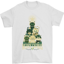 Merry Catmas Funny Cats Forming Xmas Tree Mens T-Shirt 100% Cotton White