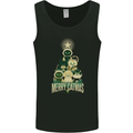 Merry Catmas Funny Cats Forming Xmas Tree Mens Vest Tank Top Black
