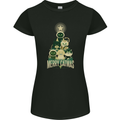 Merry Catmas Funny Cats Forming Xmas Tree Womens Petite Cut T-Shirt Black