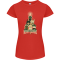 Merry Catmas Funny Cats Forming Xmas Tree Womens Petite Cut T-Shirt Red