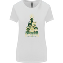 Merry Catmas Funny Cats Forming Xmas Tree Womens Wider Cut T-Shirt White