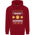 Merry Gainsmath Christmas Crypto Xmas Bitcoin Childrens Kids Hoodie Red