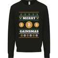 Merry Gainsmath Christmas Crypto Xmas Bitcoin Kids Sweatshirt Jumper Black