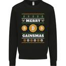 Merry Gainsmath Christmas Crypto Xmas Bitcoin Kids Sweatshirt Jumper Black