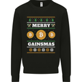 Merry Gainsmath Christmas Crypto Xmas Bitcoin Mens Sweatshirt Jumper Black