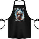Merry Gears Steampunk Christmas Santa Xmas Cotton Apron 100% Organic Black