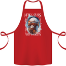 Merry Gears Steampunk Christmas Santa Xmas Cotton Apron 100% Organic Red