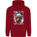 Merry Gears Steampunk Christmas Santa Xmas Mens 80% Cotton Hoodie Red