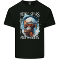 Merry Gears Steampunk Christmas Santa Xmas Mens Cotton T-Shirt Tee Top Black