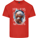 Merry Gears Steampunk Christmas Santa Xmas Mens Cotton T-Shirt Tee Top Red