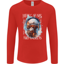 Merry Gears Steampunk Christmas Santa Xmas Mens Long Sleeve T-Shirt Red