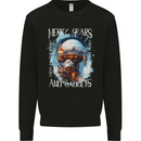 Merry Gears Steampunk Christmas Santa Xmas Mens Sweatshirt Jumper Black