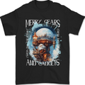 Merry Gears Steampunk Christmas Santa Xmas Mens T-Shirt 100% Cotton Black