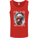 Merry Gears Steampunk Christmas Santa Xmas Mens Vest Tank Top Red
