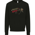 Merry Krampus Funny Christmas Xmas Kids Sweatshirt Jumper Black
