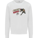 Merry Krampus Funny Christmas Xmas Kids Sweatshirt Jumper White