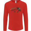 Merry Krampus Funny Christmas Xmas Mens Long Sleeve T-Shirt Red