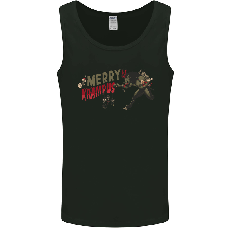 Merry Krampus Funny Christmas Xmas Mens Vest Tank Top Black