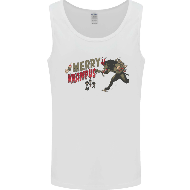 Merry Krampus Funny Christmas Xmas Mens Vest Tank Top White