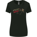 Merry Krampus Funny Christmas Xmas Womens Wider Cut T-Shirt Black