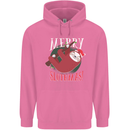 Merry Slothmas Funny Christmas Sloth Xmas Mens 80% Cotton Hoodie Azelea