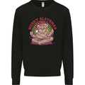Merry Slothmas Funny Christmas Yoga Xmas Kids Sweatshirt Jumper Black