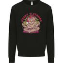 Merry Slothmas Funny Christmas Yoga Xmas Mens Sweatshirt Jumper Black