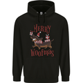 Merry Woofmas Funny Xmas Dog Childrens Kids Hoodie Black