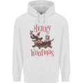 Merry Woofmas Funny Xmas Dog Childrens Kids Hoodie White