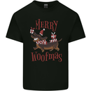 Merry Woofmas Funny Xmas Dog Kids T-Shirt Childrens Black