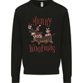 Merry Woofmas Funny Xmas Dog Mens Sweatshirt Jumper Black