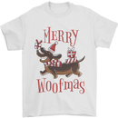 Merry Woofmas Funny Xmas Dog Mens T-Shirt 100% Cotton White